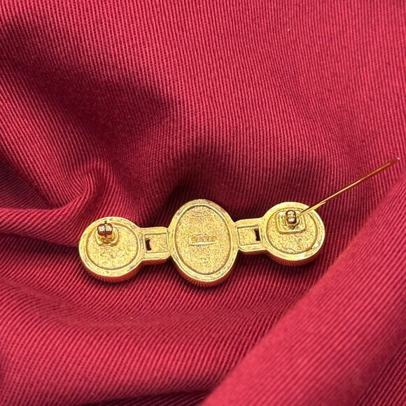 VTG Swarovski S.A.L. Crystal & Black Cabochon Brooch/Pin - Picture 14 of 14